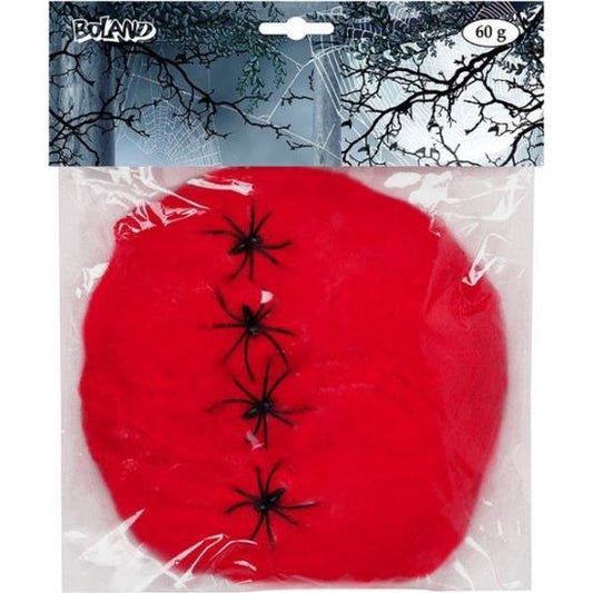 TELARAÑA ROJA C/4 ARAÑAS HALLOWEEN