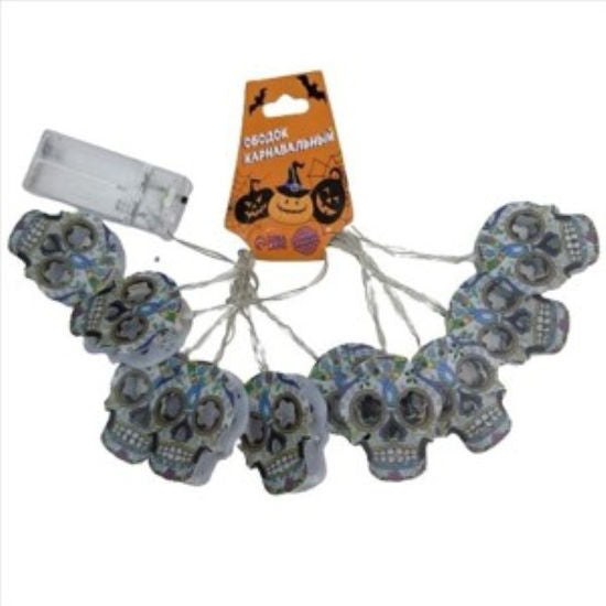 MICROLUCES CALAVERA HALLOWEEN 10UNIDADES