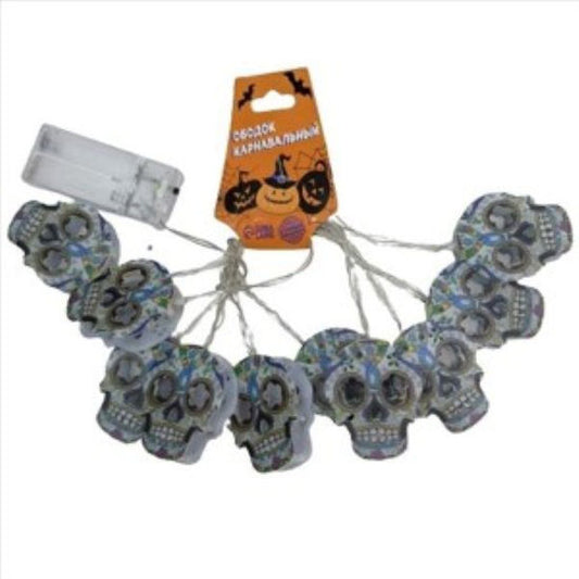 MICROLUCES CALAVERA HALLOWEEN 10UNIDADES