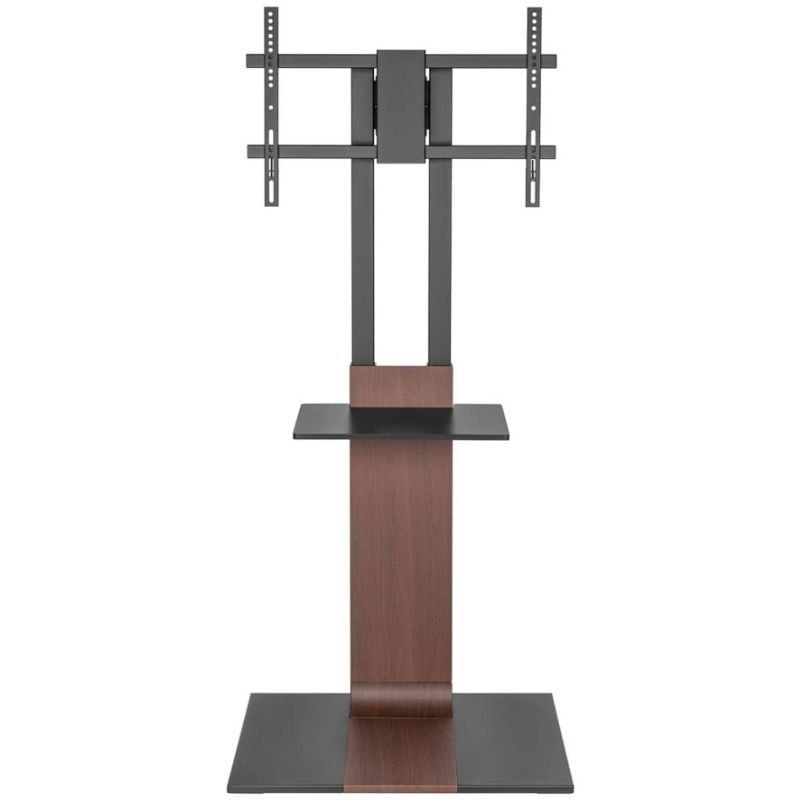Soporte de Suelo Inclinable/ Giratorio con Bandeja DVD Aisens FT86TSE-401 para TV de 37-86"/ hasta 50kg