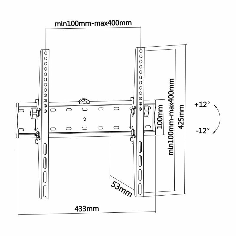 Soporte de Pared Inclinable Aisens WT55T-015 para TV de 32-55"/ hasta 40kg
