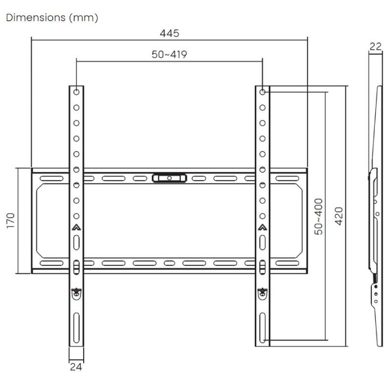 Soporte de Pared Aisens WT75F-389 para Monitores y TV de 32-75"/ hasta 45kg