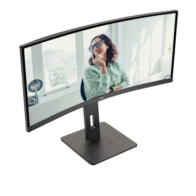 Monitor Profesional Curvo AOC CU34P3CV 34"/ WQHD/ Multimedia/ Regulable en altura/ Negro