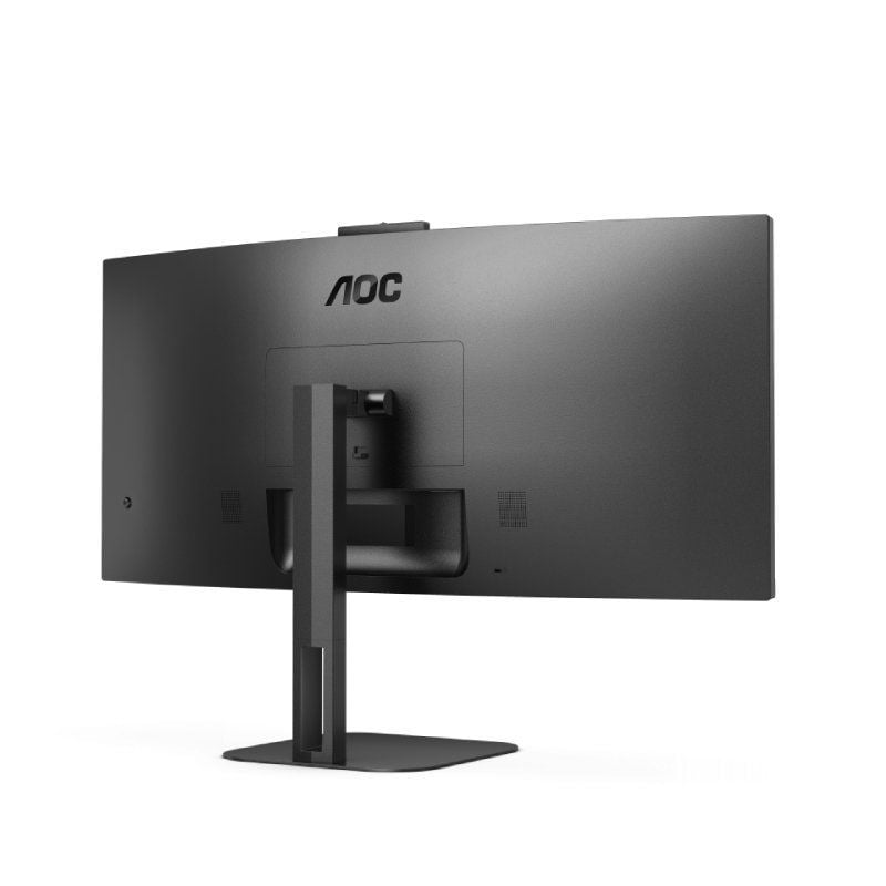 Monitor Profesional Curvo Ultrapanorámico AOC CU34V5CW/BK 34"/ UWQHD/ Webcam/ Multimedia/ Regulable en altura/ Negro