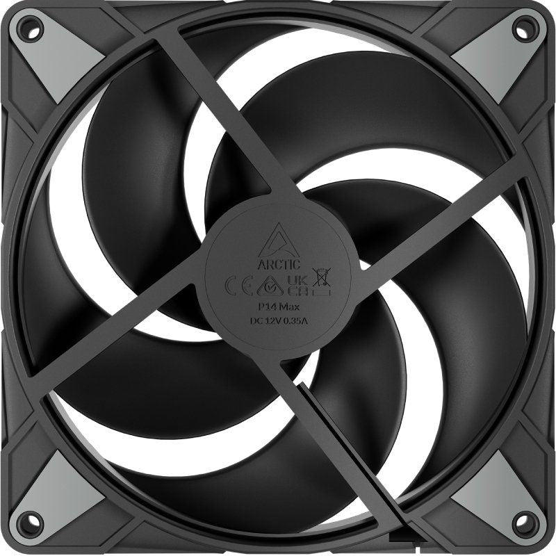 Ventilador Arctic P14 Max/ 14cm/ Negro