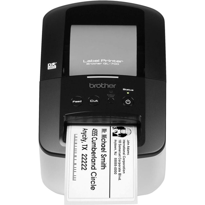 Impresora de Etiquetas Brother QL-700/ Térmica/ Ancho etiqueta 62mm/ USB/ Blanca y Negra