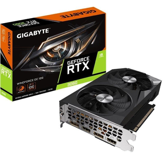 Tarjeta Gráfica Gigabyte GeForce RTX 3060 WindForce OC Rev 2/ 12GB GDDR6/ LHR
