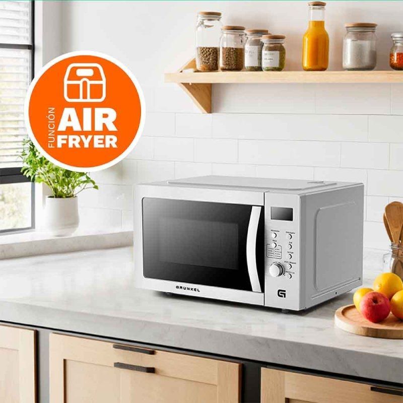 Microondas Grunkel MW-28AIRFRYER/ 900W/ Capacidad 28L/ Función Grill/ Función Airfryer/ Plateado
