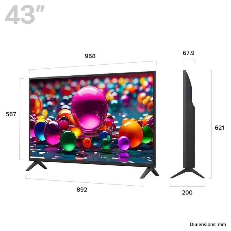 Televisor LG UHD 43UA75006LA 43"/ Ultra HD 4K/ Smart TV/ WiFi