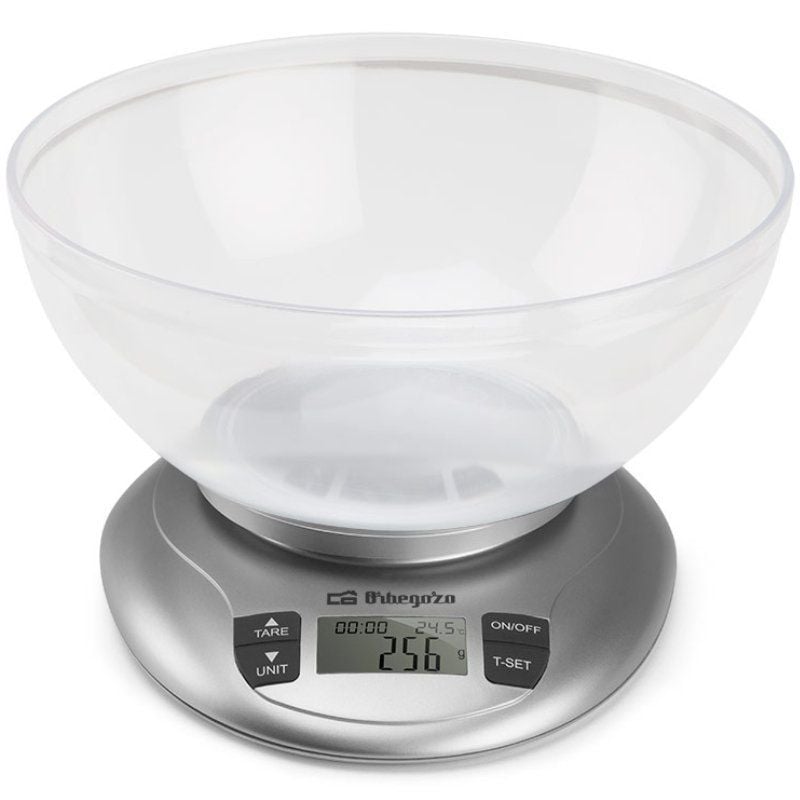 Báscula de Cocina Electrónica Orbegozo PC 2017 A/ hasta 3.5kg/ Plata