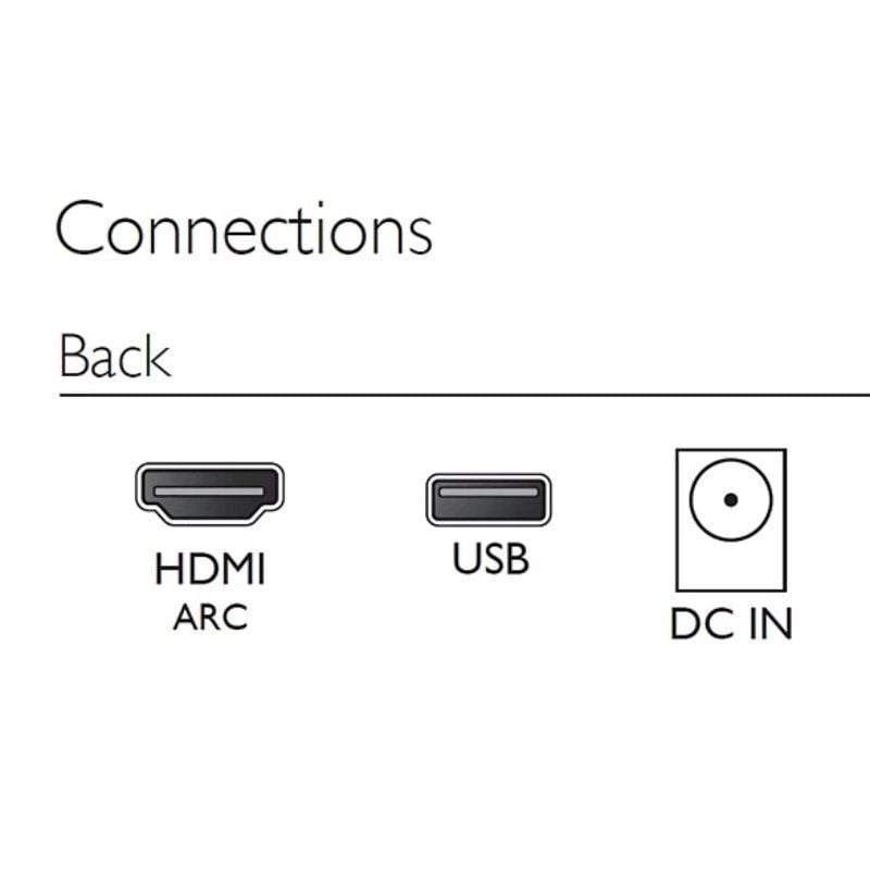 Barra de Sonido con Bluetooth Philips TAB4000/10/ 60W/ 2.0/ Negra