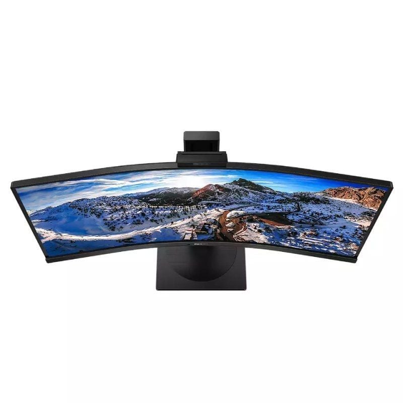 Monitor Profesional Ultrapanorámico Curvo Philips 346P1CRH 34"/ WQHD/ Webcam/ Multimedia/ Regulable en altura/ Negro
