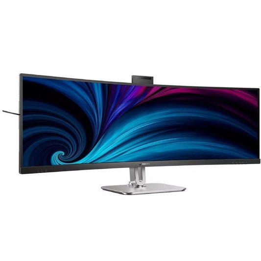 Monitor Profesional Ultraparonámico Curvo Philips 49B2U5900CH 48.8"/ Dual QHD/ Webcam/ Multimedia/ Regulable en altura/ Plata y Negro