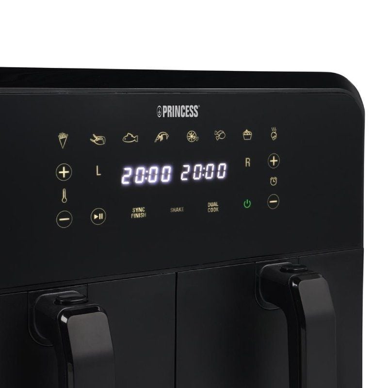 Freidora por Aire Airfryer / Sin Aceite Princess Double Basket Airfryer 182068/ 2400W/ Capacidad 8L