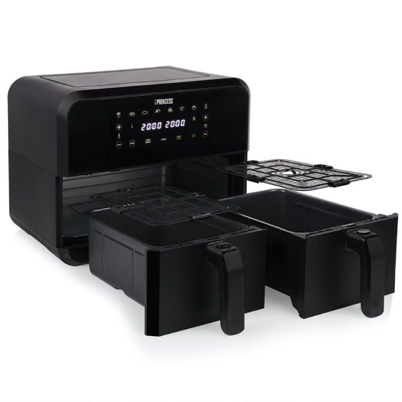 Freidora por Aire Airfryer / Sin Aceite Princess Double Basket Airfryer 182068/ 2400W/ Capacidad 8L