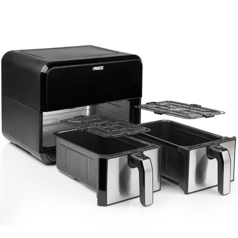 Freidora por Aire Airfryer / Sin Aceite Princess Double Basket Airfryer 182074/ 2400W/ Capacidad 8L