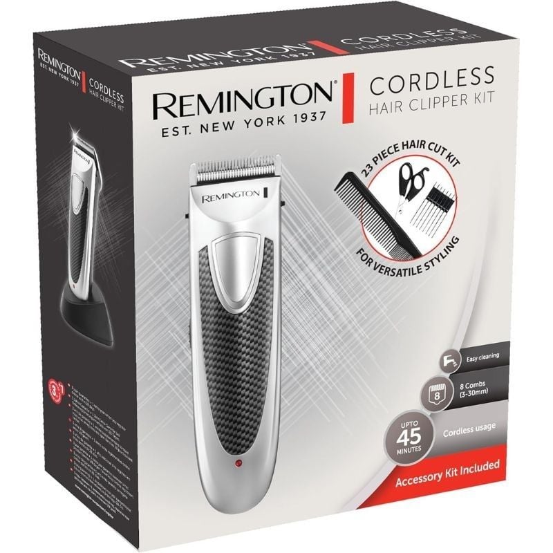 Cortapelos Remington Cordless Hair Clipper Kit HC4110/ con Batería/ 23 Accesorios