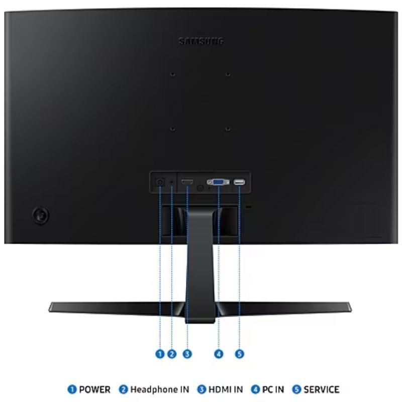 Monitor Curvo Samsung Essential Monitor S3 S27D366GAU/ 27"/ Full HD/ Negro