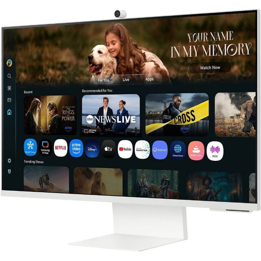 Smart Monitor Samsung M8 M80F S32FM801UU 32"/ 4K/ Multimedia/ Regulable en altura/ Smart TV/ Webcam/ Blanco