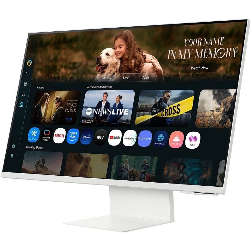 Smart Monitor Samsung M8 M80F S32FM801UU 32"/ 4K/ Multimedia/ Regulable en altura/ Smart TV/ Webcam/ Blanco
