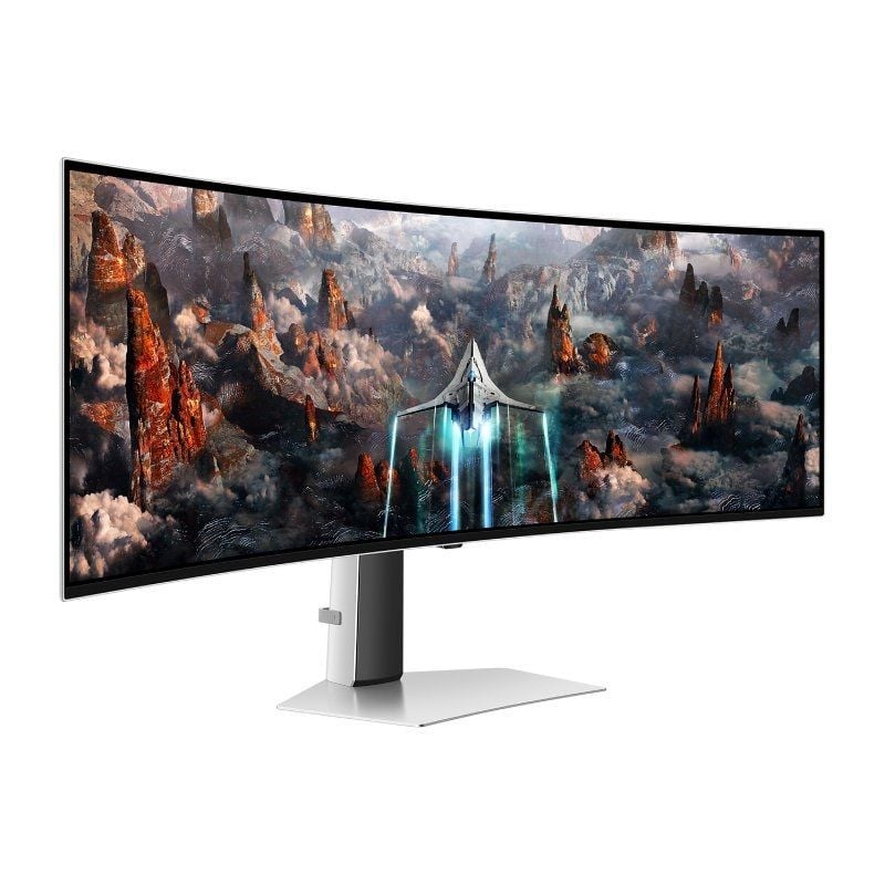 Monitor Gaming Ultrapanorámico Curvo Samsung Odyssey OLED G9 S49CG934SU 49"/ Dual QHD/ 0.03ms/ 240Hz/ OLED/ Multimedia/ Regulable en altura/ Plata