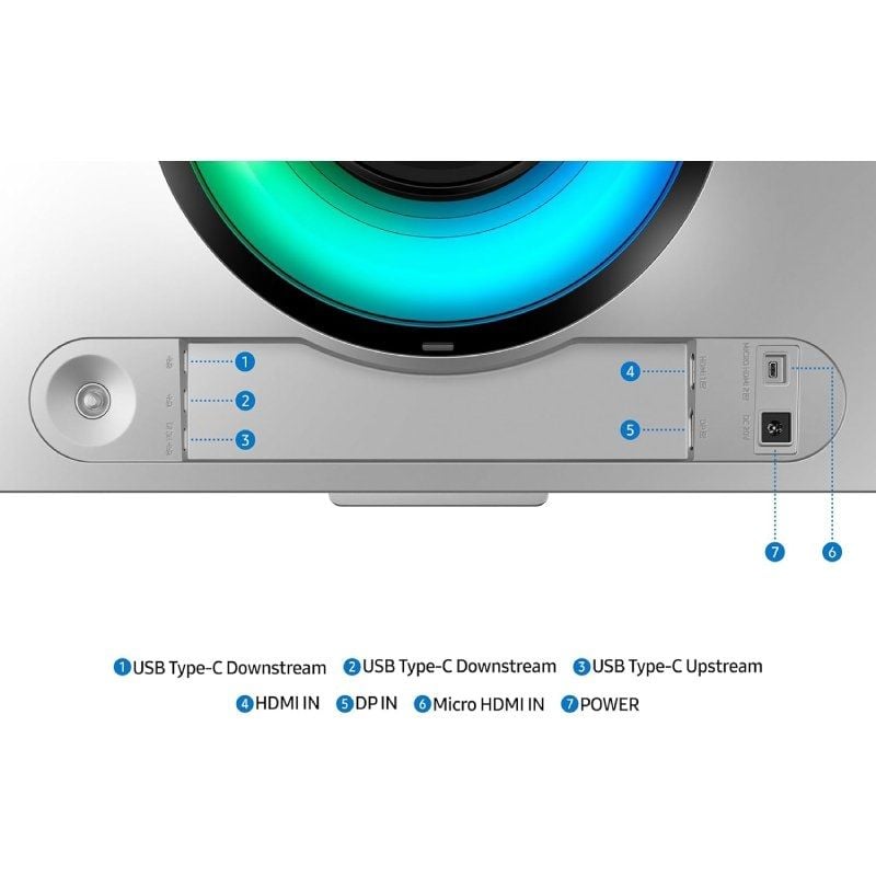 Monitor Gaming Ultrapanorámico Curvo Samsung Odyssey OLED G9 S49DG954SU 49"/ Dual QHD/ 0.03ms/ 240Hz/ OLED/ Multimedia/ Regulable en altura/ Plata