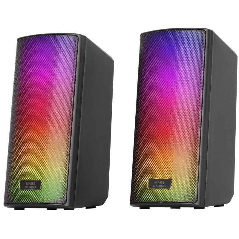 Altavoces con Bluetooth Mars Gaming MSRGB2/ 15W/ 2.0/ Negros
