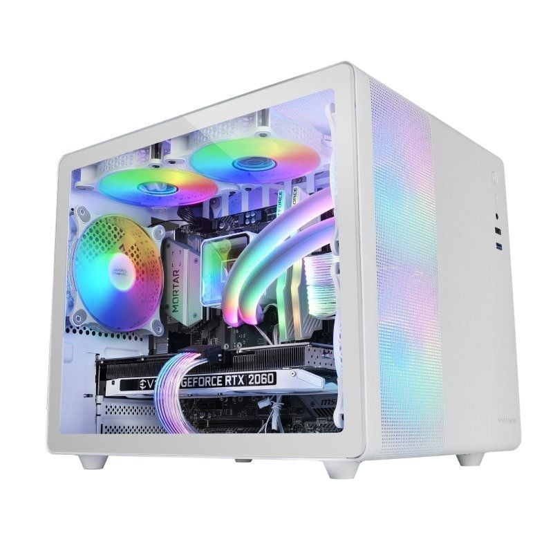 Caja Gaming Minitorre Mars Gaming MC-400/ Blanca