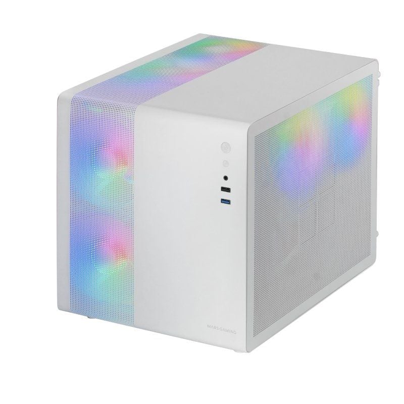 Caja Gaming Minitorre Mars Gaming MC-400/ Blanca