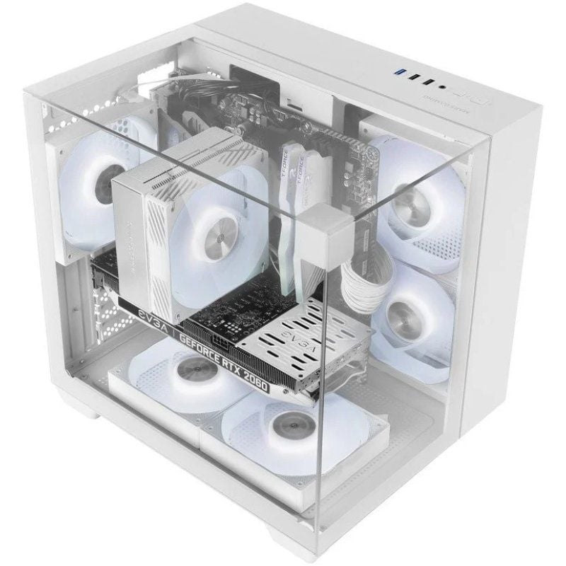 Caja Gaming Semitorre Mars Gaming MC-VISIONM/ Blanca