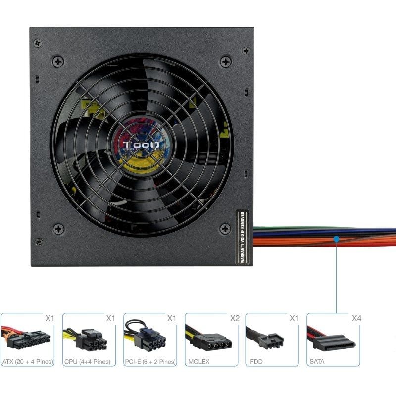 Fuente de Alimentación TooQ TQAPOLO-600SP/ 600W/ Ventilador 14cm