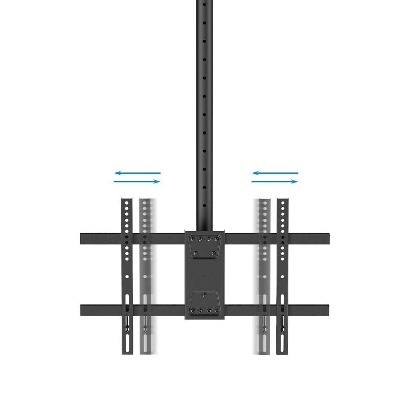 Soporte de Techo Giratorio/ Inclinable/ Nivelable TooQ LPCE1186TSLI-XL-B para TV de 43-86"/ hasta 60kg