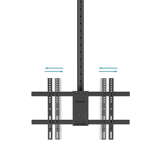 Soporte de Techo Giratorio/ Inclinable/ Nivelable TooQ LPCE1186TSLI-XL-B para TV de 43-86"/ hasta 60kg