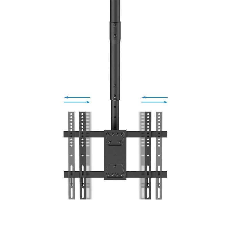 Soporte de Techo Giratorio/ Inclinable/ Nivelable TooQ LPCE1175TSLI-B para TV de 32-75"/ hasta 60kg