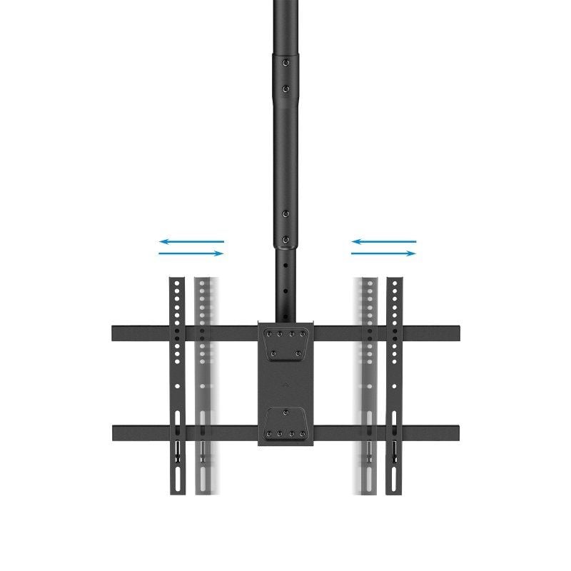 Soporte de Techo Giratorio/ Inclinable/ Nivelable TooQ LPCE1186TSLI-B para TV de 43-86"/ hasta 60kg