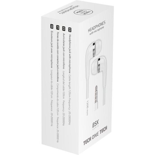 Auriculares Intrauditivos Tech One TEC2905/ con Micrófono/ Jack 3.5/ Blancos