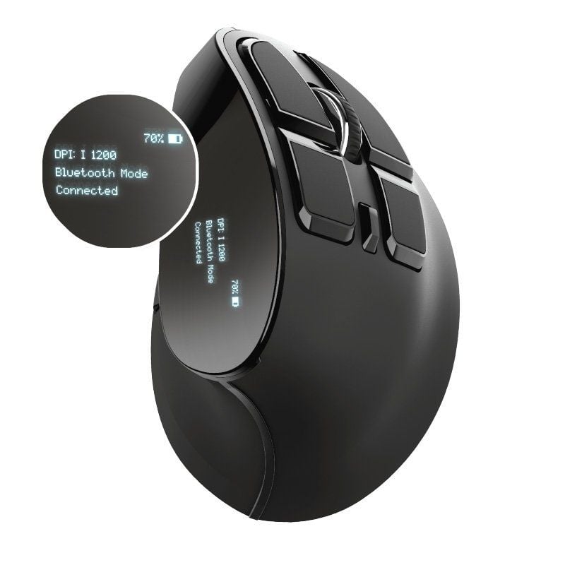 Ratón Vertical Inalámbrico por Bluetooth Trust Voxx/ Hasta 2400 DPI