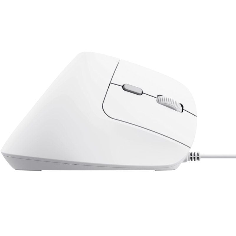 Ratón Vertical Trust Bayo II/ Hasta 2400 DPI/ Blanco