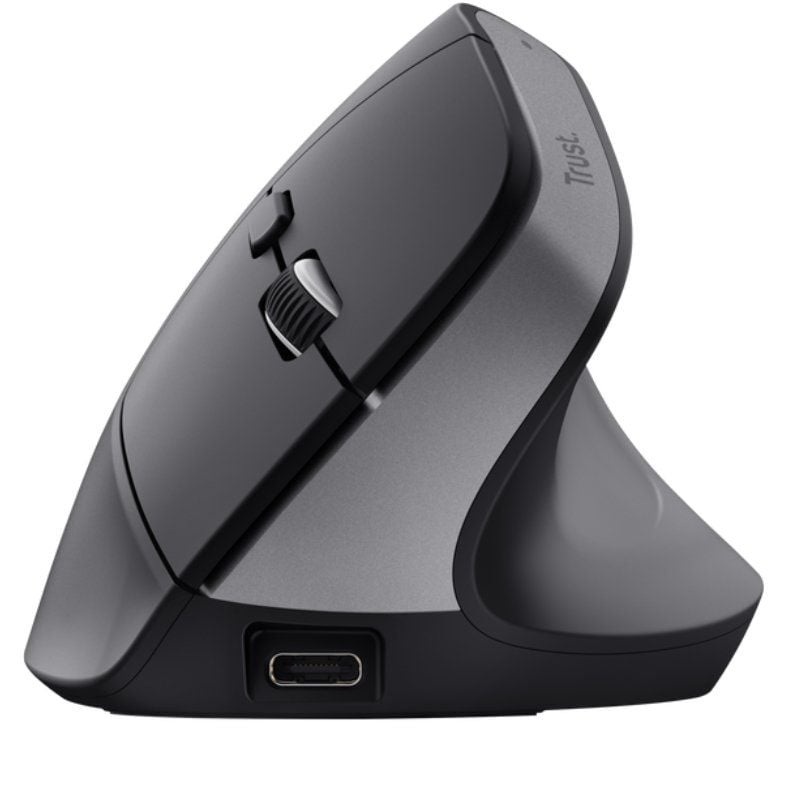 Ratón Vertical Inalámbrico por Bluetooth Trust Bayo+/ Batería Recargable/ Hasta 2400 DPI