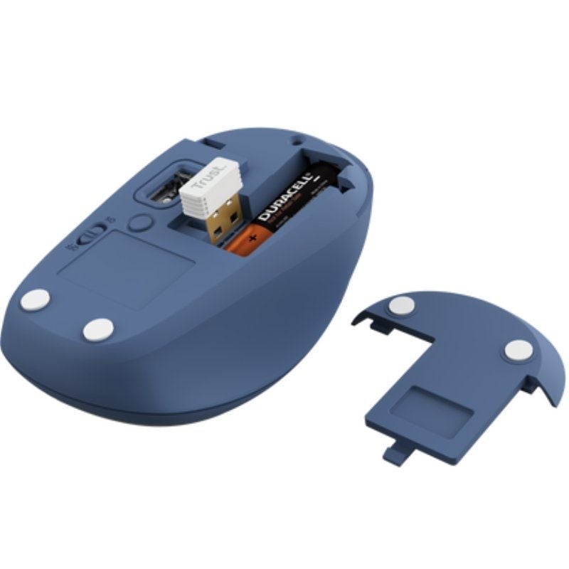 Ratón Mini Inalámbrico Trust Yvi+ Multidispositivo/ Hasta 1600 DPI/ Azul