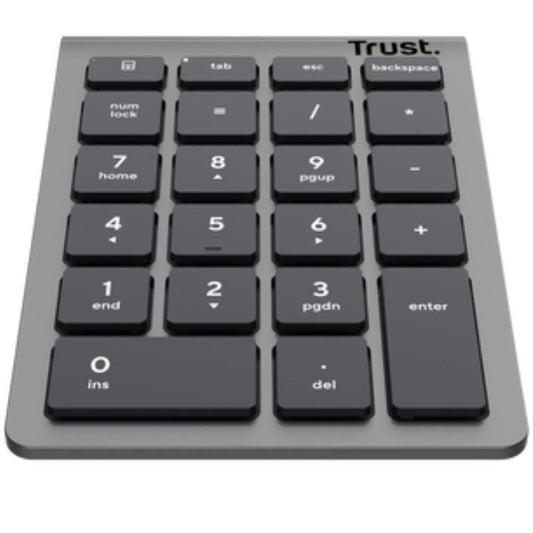 Teclado Numérico Inalámbrico Trust Xalas Wireless/ Plata