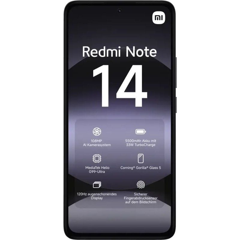 Smartphone Xiaomi Redmi Note 14 8GB/ 256GB/ 6.67"/ Negro