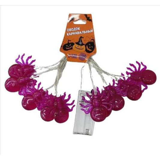 MICROLUCES ARAÑAS HALLOWEEN 2M 10U.