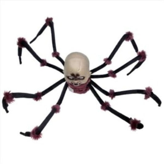 DECORACION HALLOWEEN ARAÑA C/ LUZ, MOVIMIENTO Y SONIDO