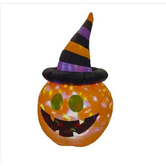 DECORACION CALABAZA HALLOWEEN HINCHABLE C/ FLASH 90CM