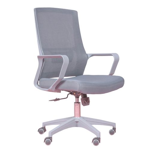 EveryKip® Silla Escritorio Ergonomica Ajustable con Apoyo Lumbar Beige| Ruedas Anti-Arañazos 360° | Sillas Oficina Ejecutiva Transpirable | Cadeira Ergonómica Office