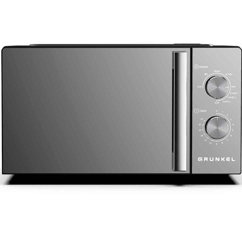 Microondas Grunkel MWG-20ESPEJO/ 800W/ Capacidad 20L/ Función Grill/ Negro