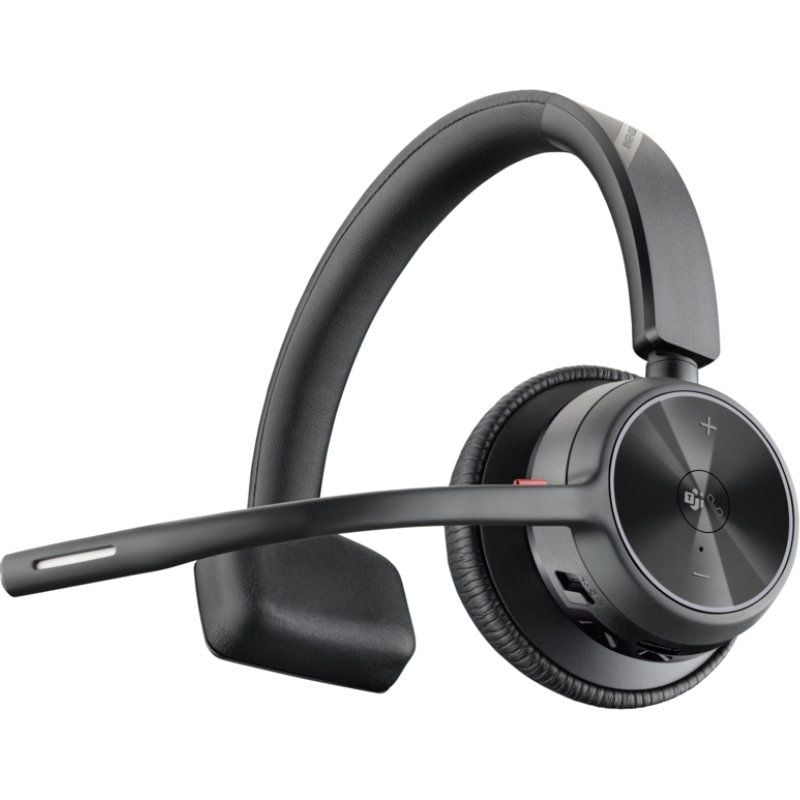 Auricular Inalámbrico Poly Voyager 4310-M para Microsoft Teams + Adaptador BT700 + Base de Carga/ con Micrófono/ Bluetooth/ Negro