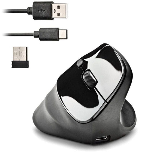 Ratón Vertical Inalámbrico NGS EVO Moksha/ Batería recargable/ Hasta 2400 DPI