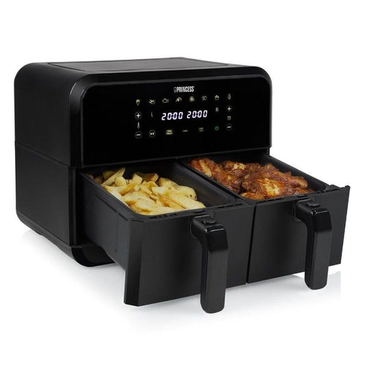 Freidora por Aire Airfryer / Sin Aceite Princess Double Basket Airfryer 182068/ 2400W/ Capacidad 8L